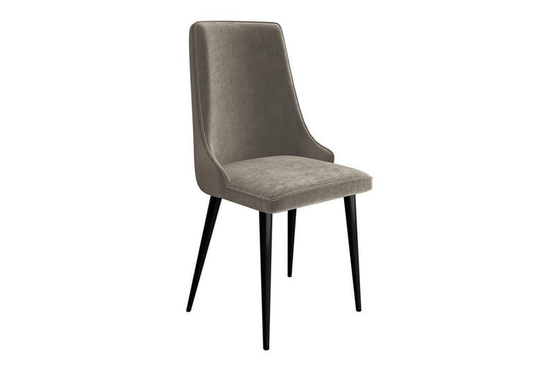 Glenarm Spisestol i Stoff med Metallben, Taupe