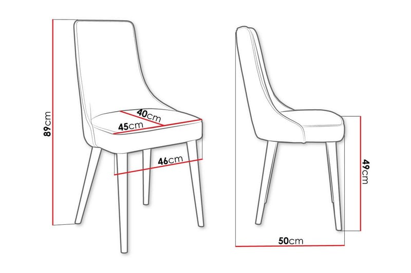Glenarm Spisestol i Stoff med Treben - Beige|Svart - Møbler - Stoler - Spisestuestoler & kjøkkenstoler