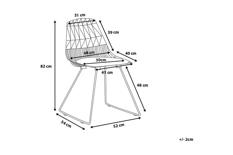 Harlan Stol 2-pk - Gull - Møbler - Stoler - Spisestuestoler & kjøkkenstoler