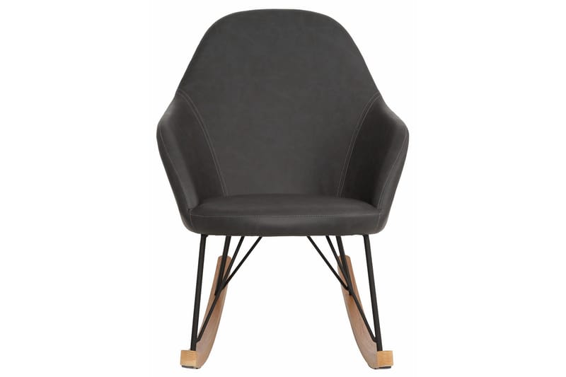 Hetton Gyngestol Kunstlær - Grå - Møbler - Barnemøbler - Barnestol - Gynestol barn