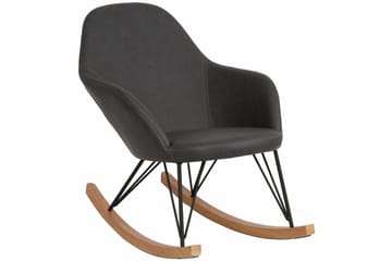 Hetton Gyngestol Kunstlær - Grå - Møbler - Barnemøbler - Barnestol - Gynestol barn