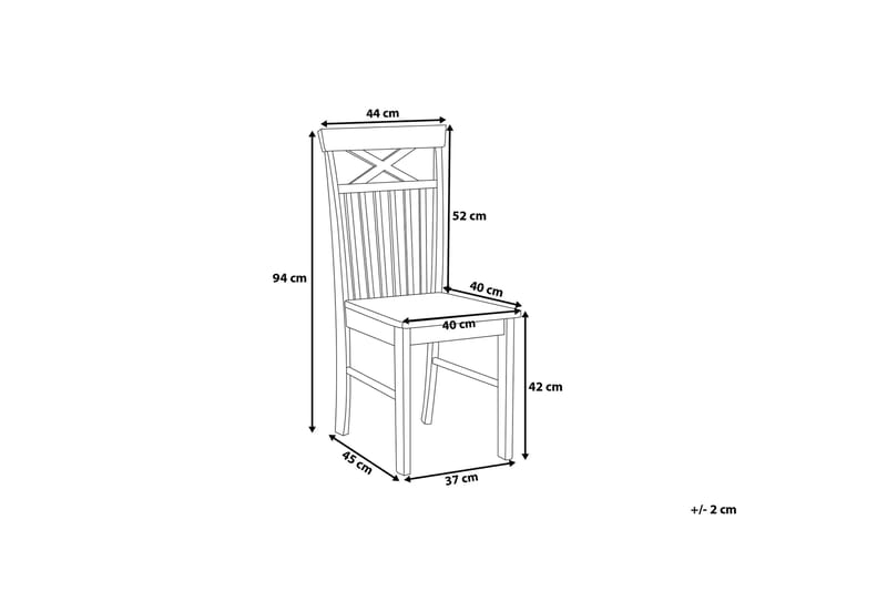Houston Stol 2-pk - Hvit - Møbler - Stoler - Spisestuestoler & kjøkkenstoler