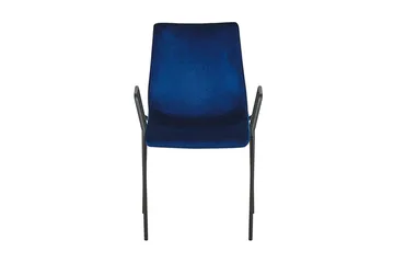 Jeffsy Spisestol 2-pk - Fløyel/Mørkeblå - Møbler - Stoler - Spisestuestoler & kjøkkenstoler