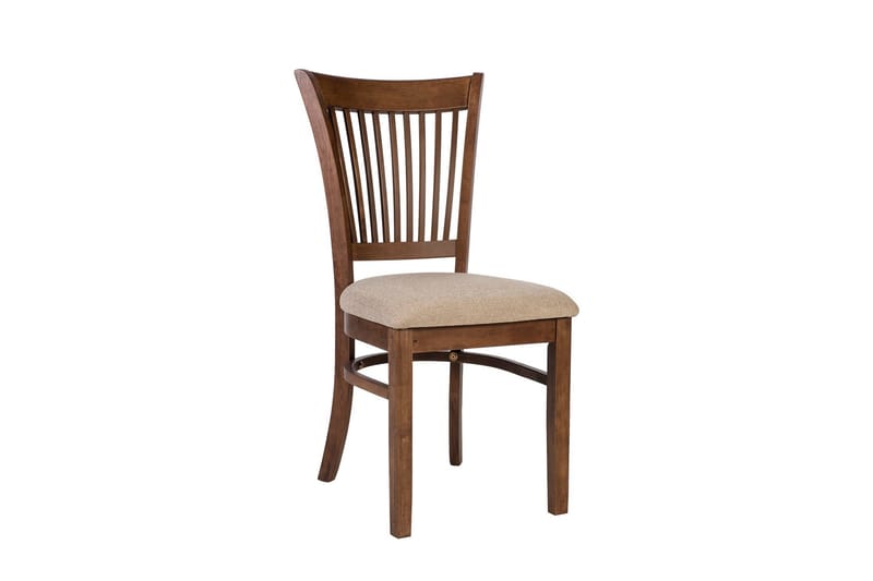 Joy Spisestol i Stoff med Trebein, Beige