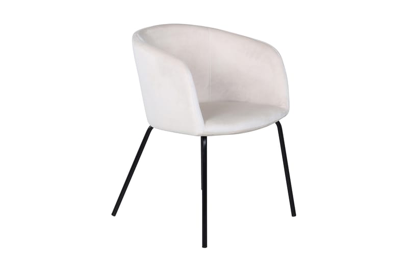 Karmstol Beraid Fløyel/Beige/Svart - Hvit/Svart - Karmstol - Spisestuestoler & kjøkkenstoler