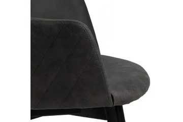 Karmstol Mikila - Grå/Svart - Møbler - Stoler - Spisestuestoler & kjøkkenstoler