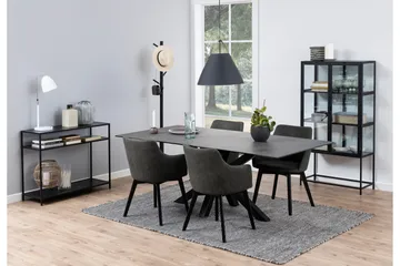 Karmstol Mikila - Grå/Svart - Møbler - Stoler - Spisestuestoler & kjøkkenstoler