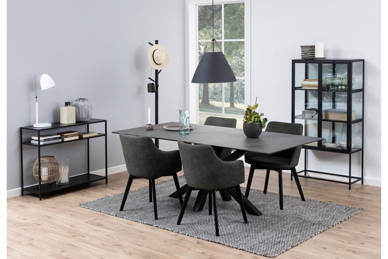 Karmstol Mikila - Grå/Svart - Møbler - Stoler - Spisestuestoler & kjøkkenstoler