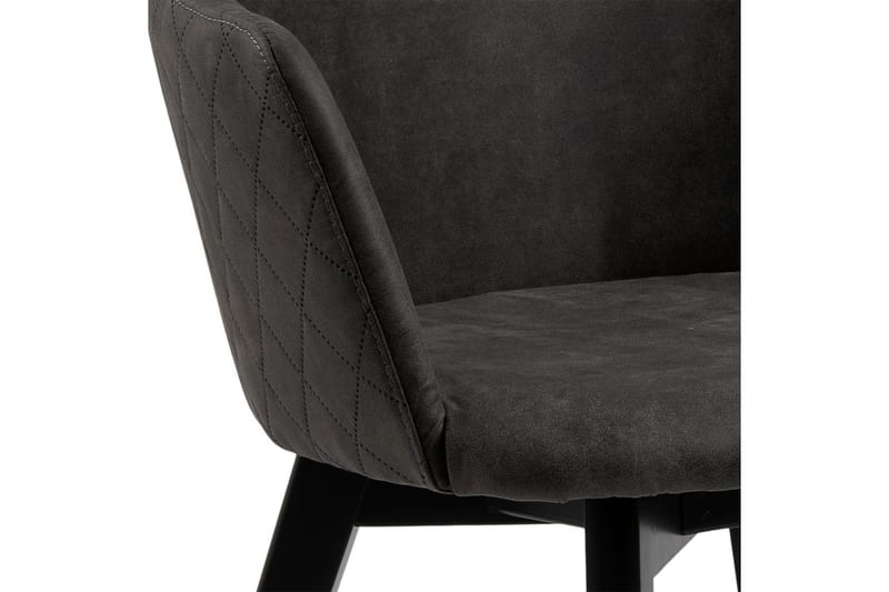 Karmstol Mikila - Grå/Svart - Møbler - Stoler - Spisestuestoler & kjøkkenstoler