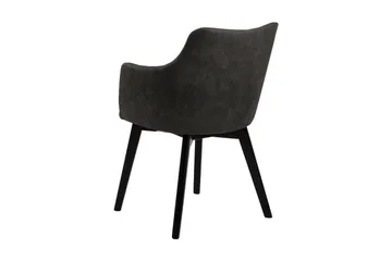 Karmstol Mikila - Grå/Svart - Møbler - Stoler - Spisestuestoler & kjøkkenstoler