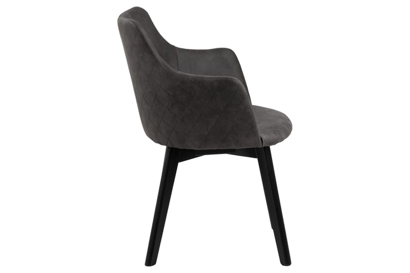 Karmstol Mikila - Grå/Svart - Møbler - Stoler - Spisestuestoler & kjøkkenstoler