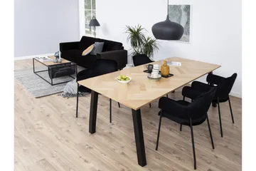 Karmstol Orven - Svart/Matt Svart - Møbler - Stoler - Spisestuestoler & kjøkkenstoler