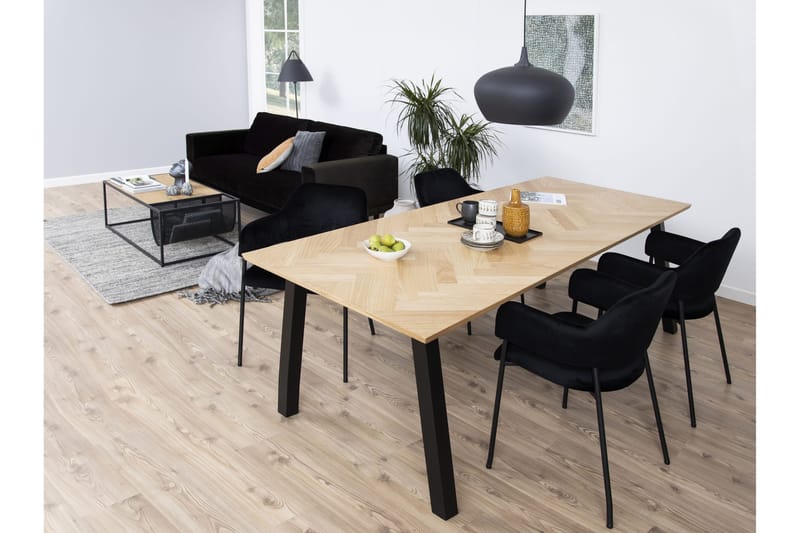 Karmstol Orven - Svart/Matt Svart - Møbler - Stoler - Spisestuestoler & kjøkkenstoler