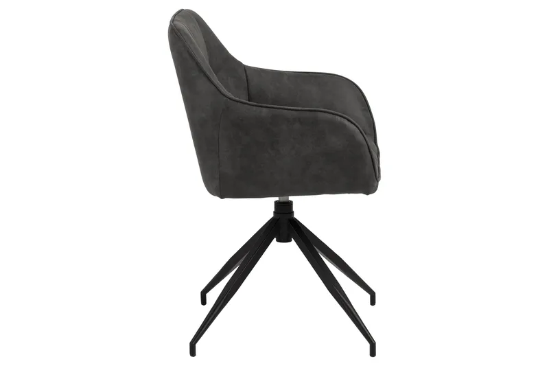 Karmstol Weatherly Eddekoppben - Mørkegrå/Matt Svart - Møbler - Stoler - Spisestuestoler & kjøkkenstoler