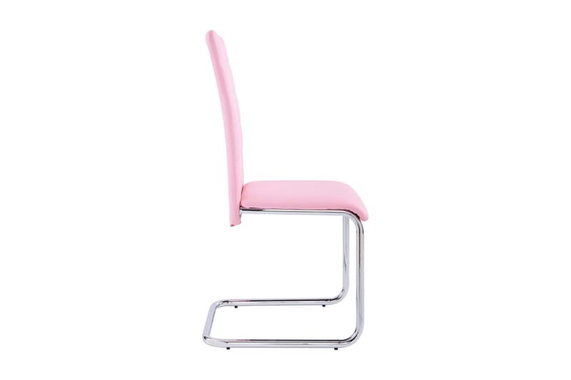 Kjøkkenstol Aiwa Kunstlær 2-pk - Rosa|Krom - Spisestuestoler & kjøkkenstoler
