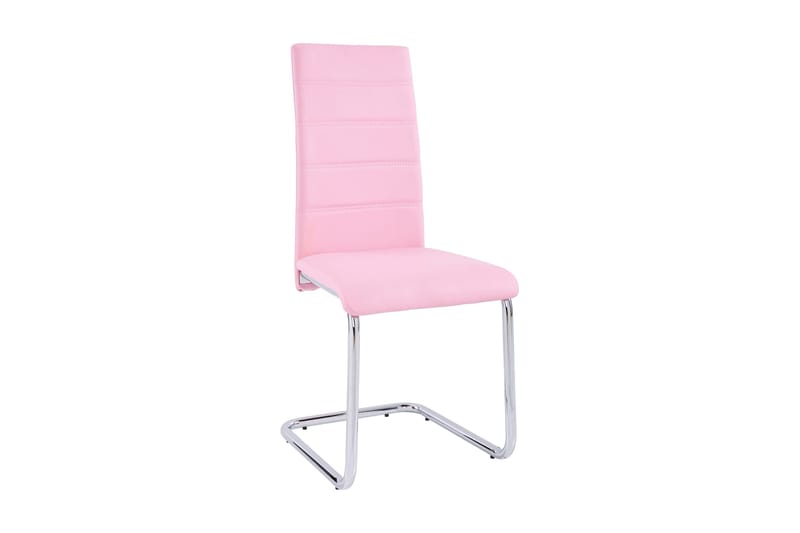 Kjøkkenstol Aiwa Kunstlær 4-pk - Rosa|Krom - Spisestuestoler & kjøkkenstoler