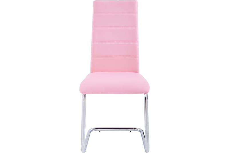 Kjøkkenstol Aiwa Kunstlær 4-pk - Rosa|Krom - Spisestuestoler & kjøkkenstoler