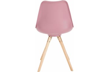 Kjøkkenstol Brenda 2-pk - PU|Rosa|Eik - Møbler - Stoler - Spisestuestoler & kjøkkenstoler