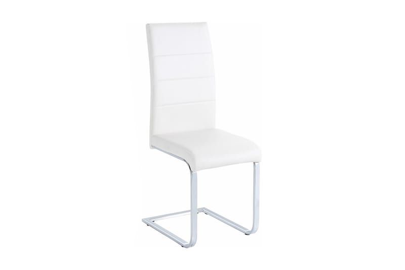 Kjøkkenstol Canab Kunstlær 2-pk - Hvit|Krom - Spisestuestoler & kjøkkenstoler