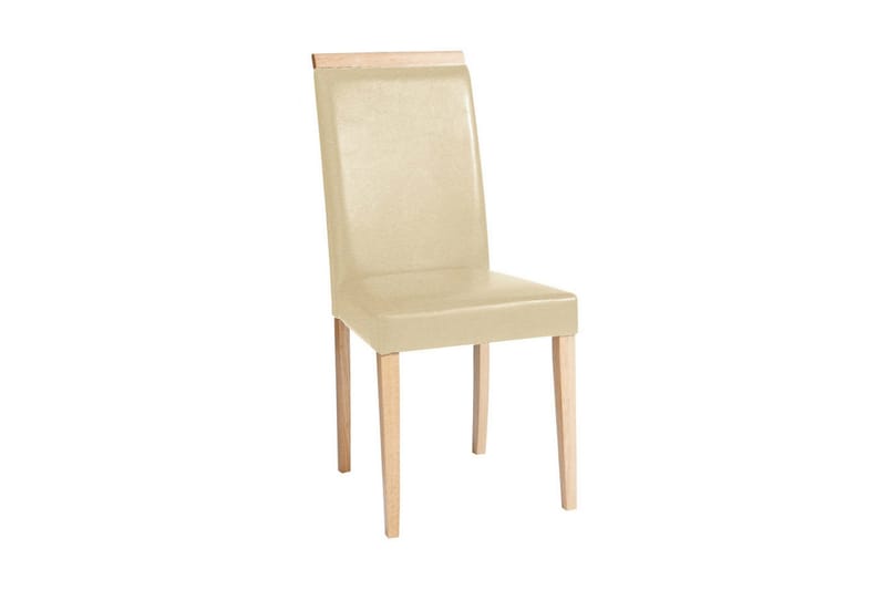 Kjøkkenstol Glover Konstläder 2-pack - Beige|Tre - Spisestuestoler & kjøkkenstoler