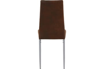 Kjøkkenstol Karia Microfiber 2-pk - Brun/Sølv - Møbler - Stoler - Spisestuestoler & kjøkkenstoler