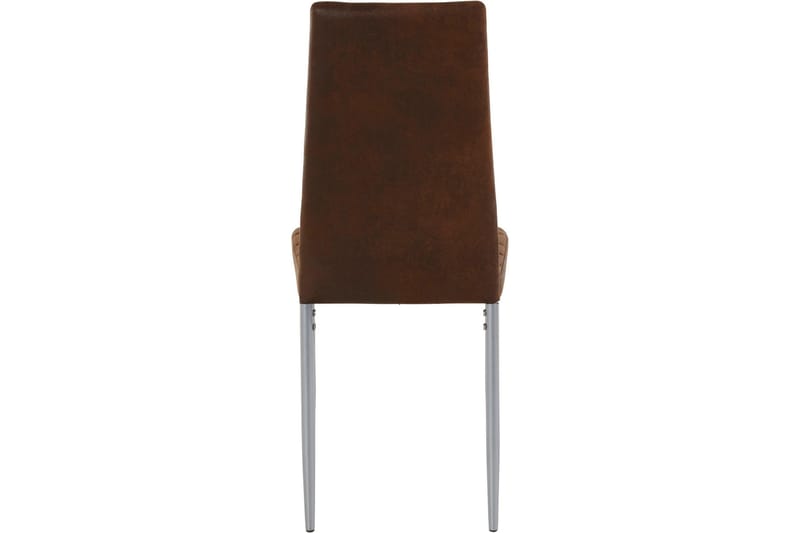 Kjøkkenstol Karia Microfiber 2-pk - Brun/Sølv - Møbler - Stoler - Spisestuestoler & kjøkkenstoler