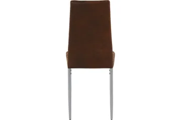 Kjøkkenstol Karia Microfiber 2-pk - Brun/Sølv - Møbler - Stoler - Spisestuestoler & kjøkkenstoler