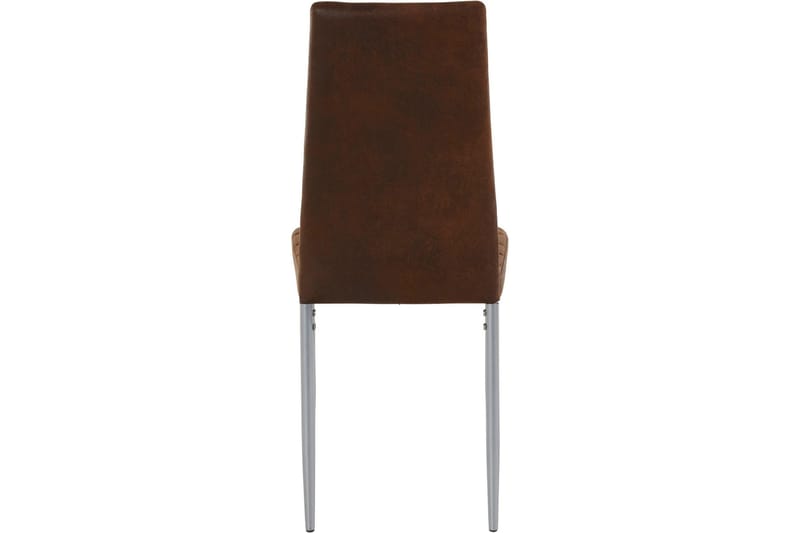 Kjøkkenstol Karia Microfiber 2-pk - Brun/Sølv - Møbler - Stoler - Spisestuestoler & kjøkkenstoler