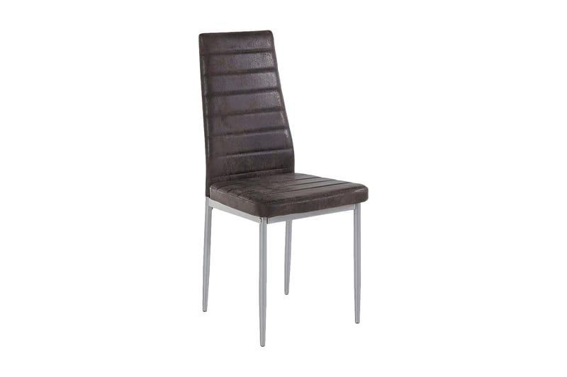 Kjøkkenstol Karia Microfiber 4-pk - Grå/Mørkegrå - Møbler - Stoler - Spisestuestoler & kjøkkenstoler