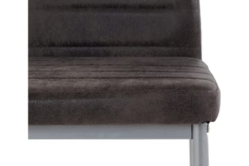 Kjøkkenstol Karia Microfiber 4-pk - Grå/Mørkegrå - Møbler - Stoler - Spisestuestoler & kjøkkenstoler