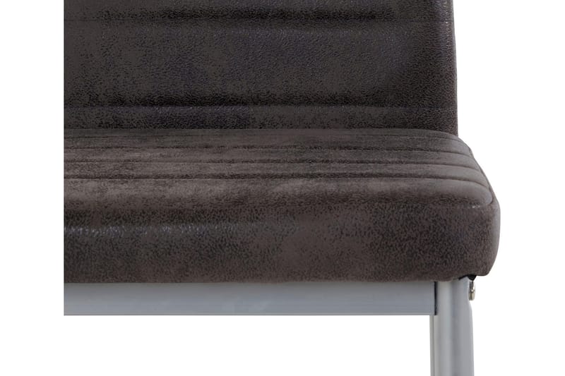 Kjøkkenstol Karia Microfiber 4-pk - Grå/Mørkegrå - Møbler - Stoler - Spisestuestoler & kjøkkenstoler