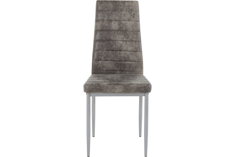 Kjøkkenstol Karia Microfiber 4-pk - Lysegrå - Møbler - Stoler - Spisestuestoler & kjøkkenstoler