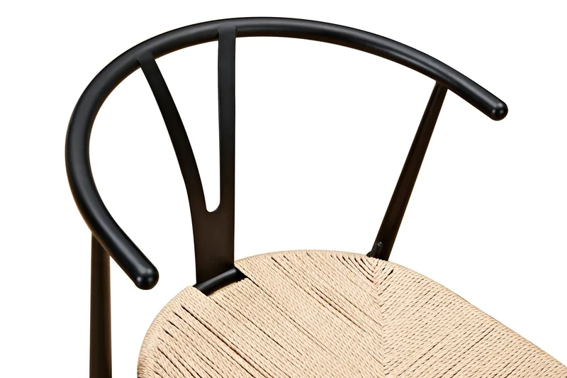 Kjøkkenstol Radella Stål - Svart / Natur - Møbler - Stoler - Spisestuestoler & kjøkkenstoler