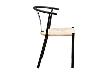 Kjøkkenstol Radella Stål - Svart / Natur - Møbler - Stoler - Spisestuestoler & kjøkkenstoler