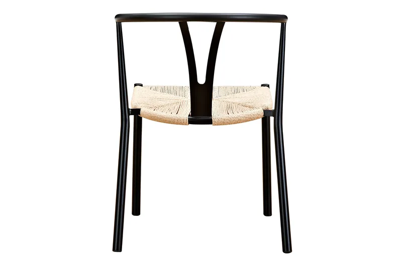 Kjøkkenstol Radella Stål - Svart / Natur - Møbler - Stoler - Spisestuestoler & kjøkkenstoler