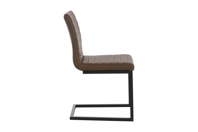 Kjøkkenstol Sandra 2-pk - PU/Brun/Metall - Møbler - Stoler - Spisestuestoler & kjøkkenstoler