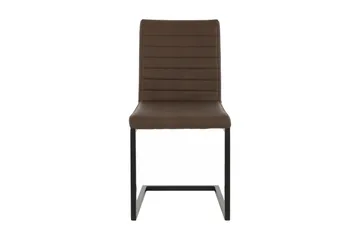 Kjøkkenstol Sandra 2-pk - PU/Brun/Metall - Møbler - Stoler - Spisestuestoler & kjøkkenstoler