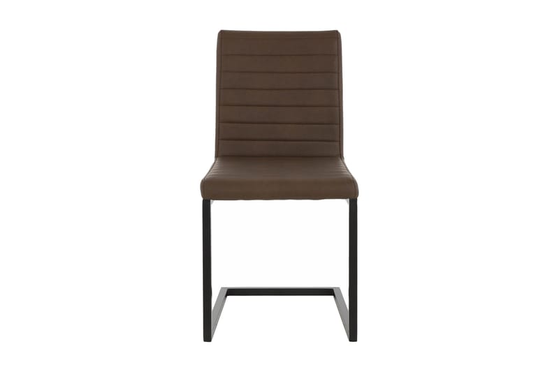 Kjøkkenstol Sandra 2-pk - PU/Brun/Metall - Møbler - Stoler - Spisestuestoler & kjøkkenstoler