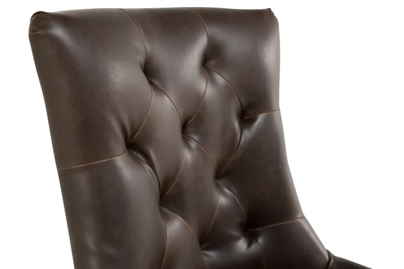 Lenestol Hermione Kunstlær - Brun - Møbler - Stoler - Spisestuestoler & kjøkkenstoler