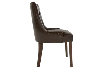 Lenestol Hermione Kunstlær - Brun - Møbler - Stoler - Spisestuestoler & kjøkkenstoler