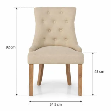 Lenestol Ophelia - Beige - Møbler - Stoler - Spisestuestoler & kjøkkenstoler