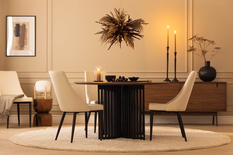 Leone Spisestol - Svart/Beige - Møbler - Stoler - Spisestuestoler & kjøkkenstoler