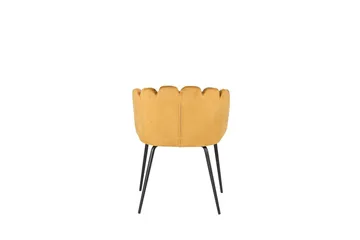 Limhamn Karmstol Fløyel - Gul - Møbler - Stoler - Spisestuestoler & kjøkkenstoler