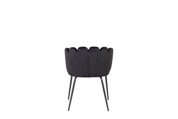 Limhamn Karmstol Fløyel - Svart - Møbler - Stoler - Spisestuestoler & kjøkkenstoler