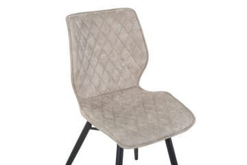 Lisle Spisestol i Kunstlær med Eukalyptuslook - Beige - Møbler - Stoler - Spisestuestoler & kjøkkenstoler