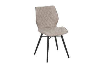 Lisle Spisestol i Kunstlær med Eukalyptuslook - Beige - Møbler - Stoler - Spisestuestoler & kjøkkenstoler
