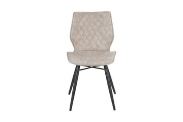 Lisle Spisestol i Kunstlær med Eukalyptuslook - Beige - Møbler - Stoler - Spisestuestoler & kjøkkenstoler