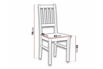 Lufti Matstol Black/White - Møbler - Stoler - Spisestuestoler & kjøkkenstoler