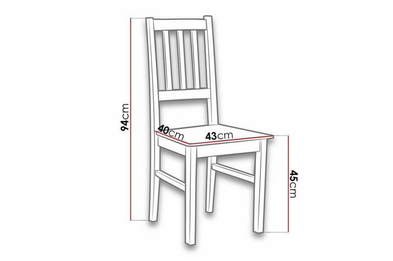 Lufti Matstol Black/White - Møbler - Stoler - Spisestuestoler & kjøkkenstoler