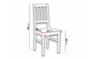 Lufti Matstol Black/White - Møbler - Stoler - Spisestuestoler & kjøkkenstoler